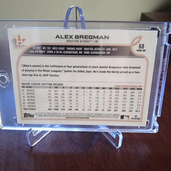 Alex Bregman SSP photo variation - Picture 2 of 2